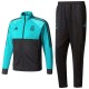 Real Madrid CF training tracksuit 2018 black/light blue - Adidas