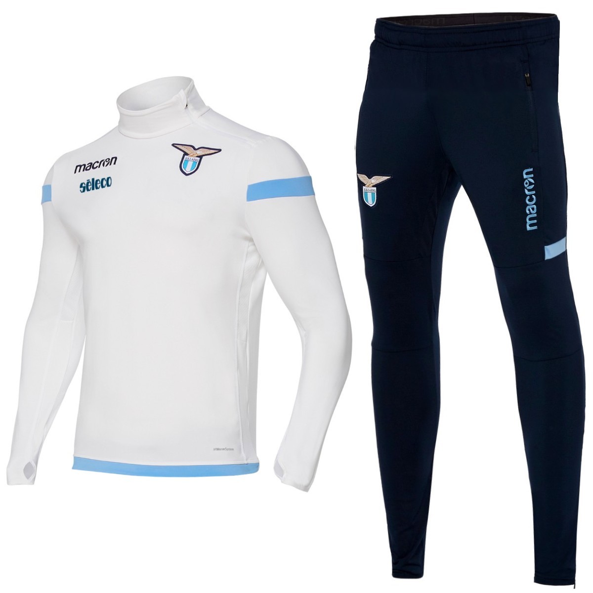 SS Lazio white training technical tracksuit 2017/18 - Macron