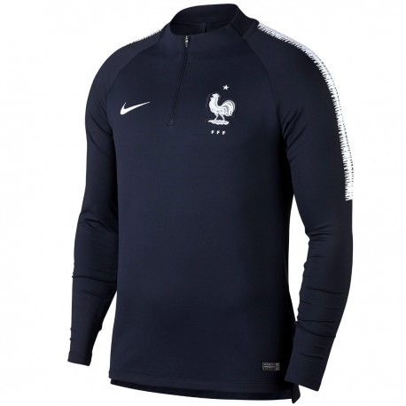 Frankreich Fussball Tech Trainingssweat  2018/19 blau - Nike