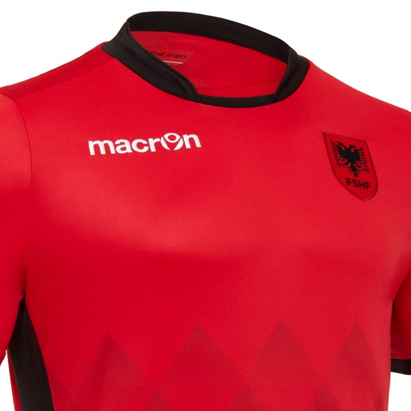 Maglia calcio nazionale Albania Home 2018 Macron