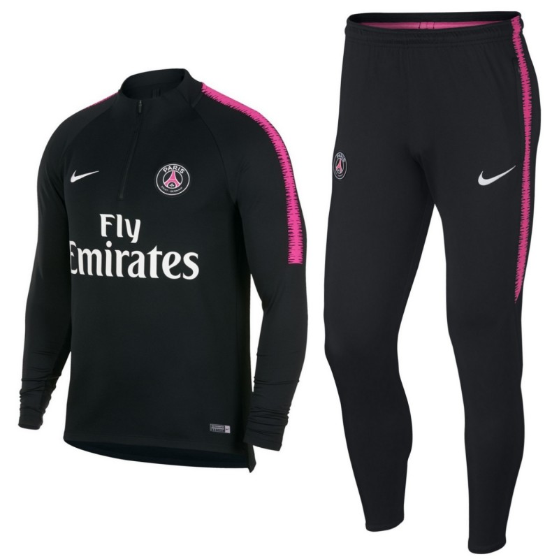 Tuta tecnica allenamento nera PSG Paris Saint Germain 2018 ...