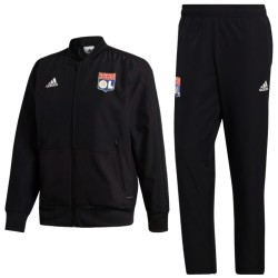Olympique Lyon black presentation tracksuit 2018/19 - Adidas