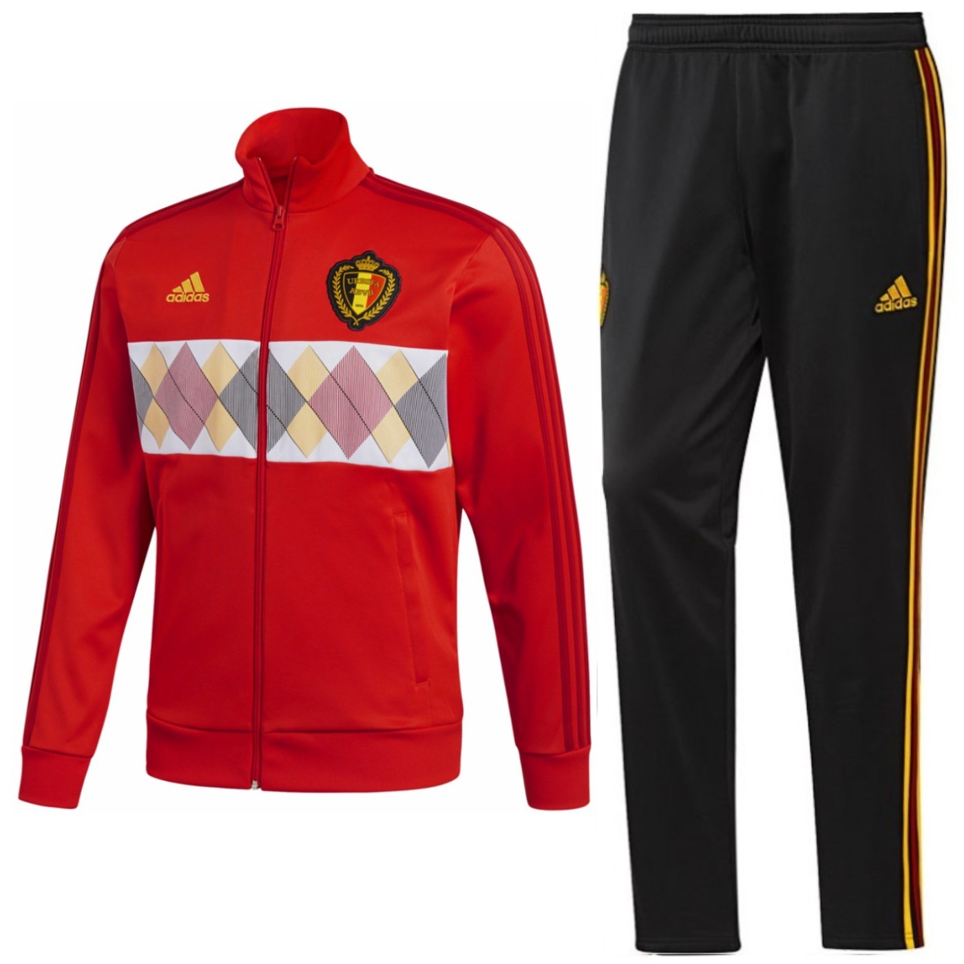Tuta da rappresentanza Track Casual nazionale Belgio 2018/19 Adidas
