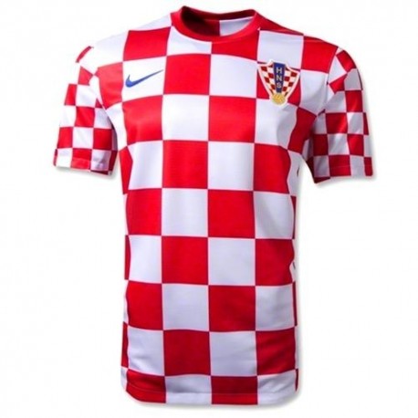 red and white checkered soccer jersey