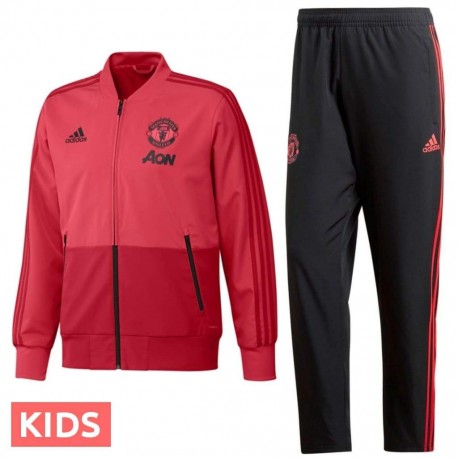 Kids Manchester United presentation tracksuit 2018 19 Adidas