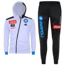 SSC Napoli white hooded training presentation tracksuit 2018/19 - Kappa