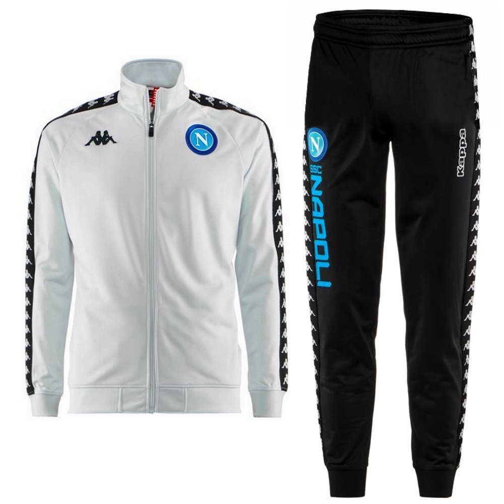 Survetement d'entrainement capuche SSC Napoli 2019/20 gris/bleu - Kappa