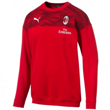 AC Milan casual crew sweat top 2019/20 red - Puma