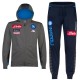 Tuta rappresentanza cappuccio SSC Napoli 2019/20 grigio/blu - Kappa