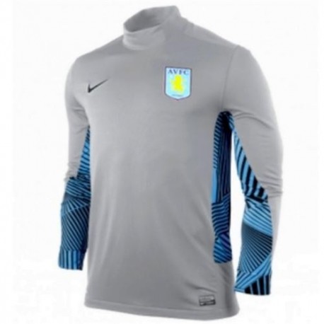 Aston Villa FC-Torwart Trikot Away 11/12 Player Issue Nike-grau-Rennen