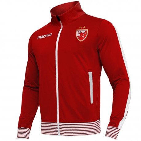 Macron Maglia Home Stern Belgrad 2024/2025, Rossa, Traspirante, 100% Poliestere, Con Stemma Della Squadra, Ideale Per Fan