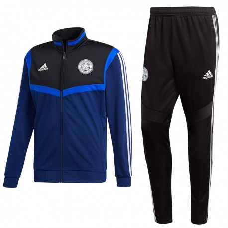 Survetement d'entrainement/presentation Leicester City 2019/20 bleu/noir - Adidas