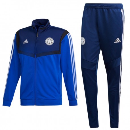 Chandal de entreno/presentación Leicester City 2019/20 azul/negro - Adidas