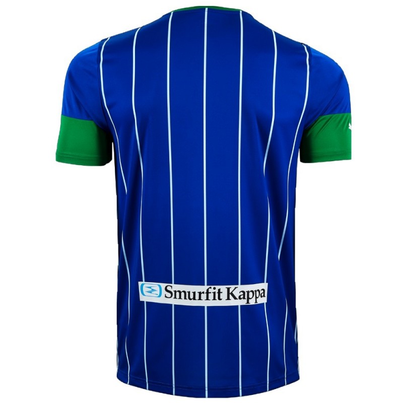 Short de football athlétique Wigan bleu mi-fit polyester homme taille S