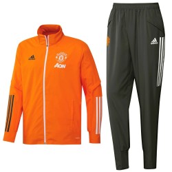 Chandal de presentacion naranja Manchester United 2021- Adidas