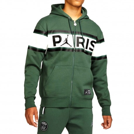 Jordan x PSG survetement de presentation Casual Fleece 2021/22 vert - Jordan