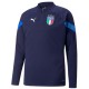 Felpa tecnica allenamento blu nazionale Italia 2022/23 - Puma