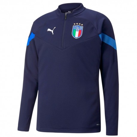 Tech sweat top d'entrainement Italie 2022/23 bleu foncé - Puma