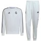 Tuta da allenamento sweat bianca Real Madrid 2022/23 - Adidas