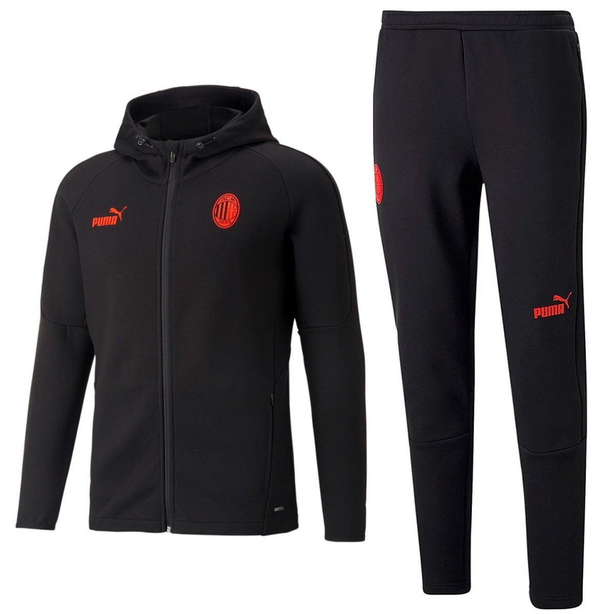 Tuta nera da rappresentanza casual AC Milan 2022 23 Puma SportingPlus