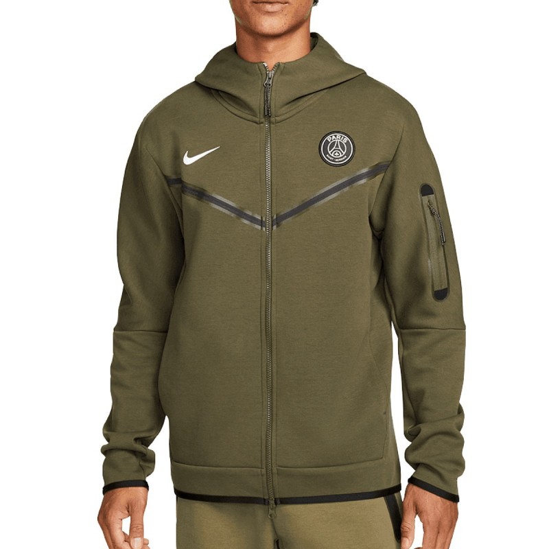 PSG Tech Fleece green presentation jacket 2022/23 - Nike - SportingPlus.net