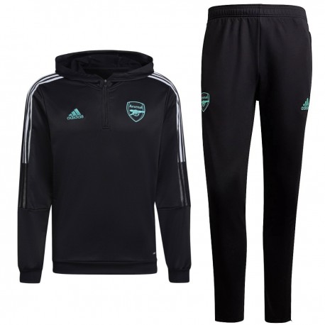 Arsenal hooded training technical tracksuit 2022 black - Adidas