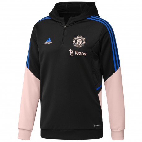 Felpa tecnica allenamento cappuccio Manchester United 2023 - Adidas
