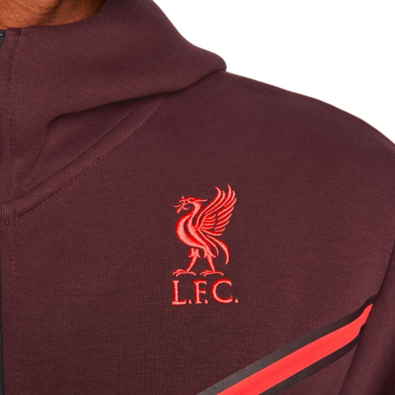 Liverpool FC Tech Fleece dark red presentation tracksuit 2023 - Nike ...