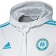 Sweat top capuche d'entrainement Olympique Marseille 2015/16 blanc - Adidas