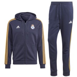 Tuta da rappresentanza casual hoodie Real Madrid 2023/24 blu - Adidas