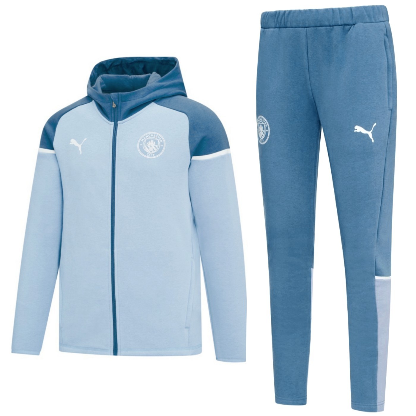 Puma Pantalon de survêtement d'entraînement 23/24 Manchester City pour Homme,  Bleu