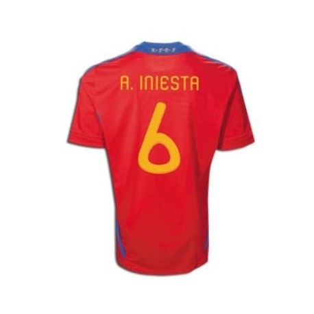 Spanien National Trikot Home 10/12 Iniesta 6 von Adidas