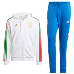 Tuta da rappresentanza Italia Casual 3s 2024/25 bianco/azzurro - Adidas