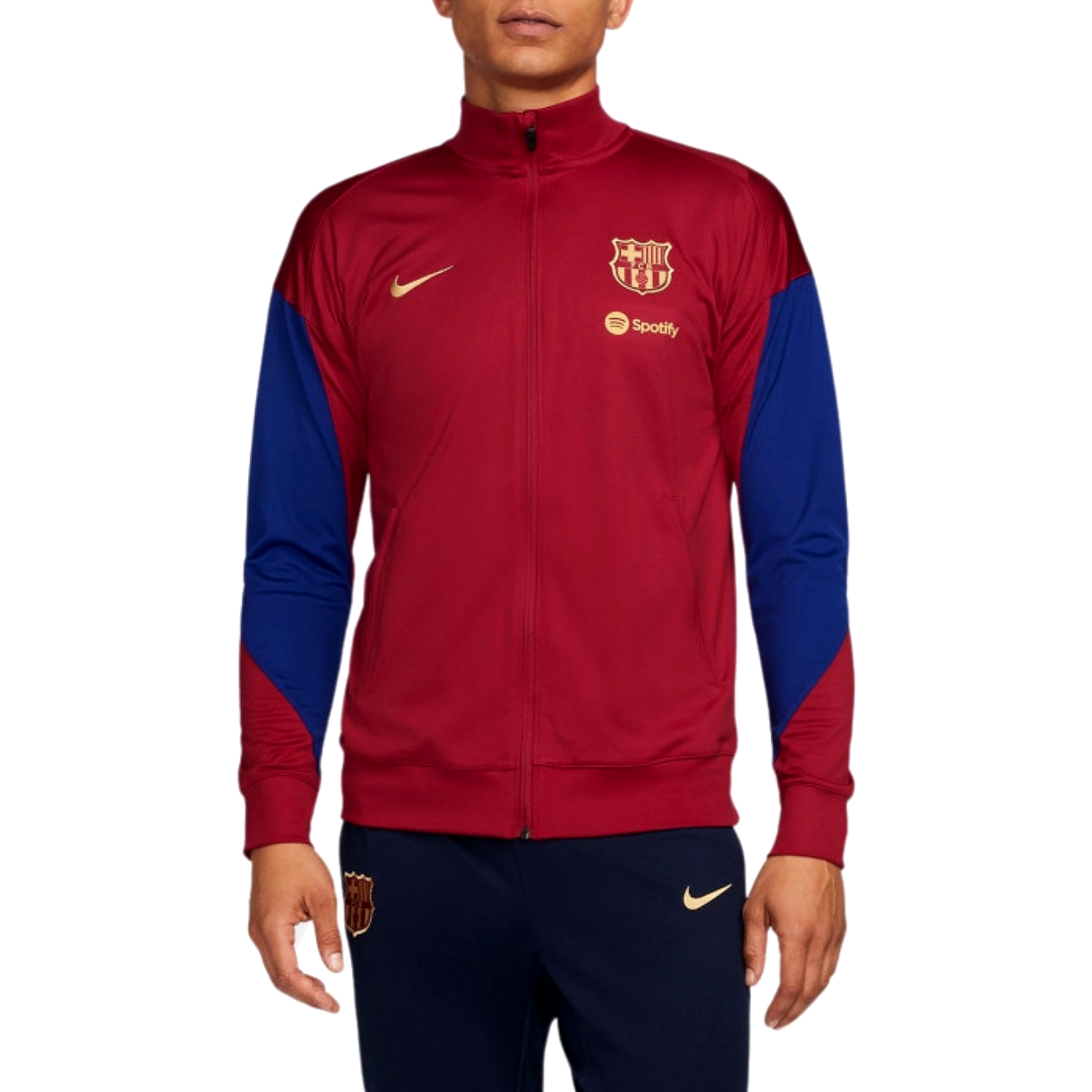 Survêtement Officiel FC Barcelona ICONIC Blaugrana Licencié - Adulte Taille M, Bleu/Bordeaux