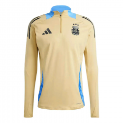Felpa tecnica oro da allenamento Argentina 2024 25 Adidas SportingPlus