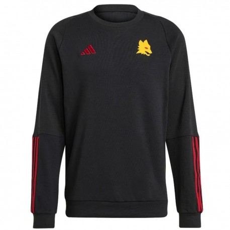 Felpa da rappresentanza nera AS Roma 2023/24 - Adidas