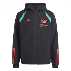 Veste coupe pluie d'entrainement Manchester United 2023/24 noir - Adidas