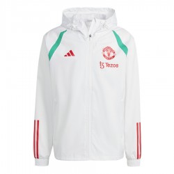 Giacca a vento bianca allenamento Manchester United 2023/24 - Adidas