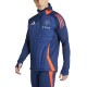 Tech sweat top d'entrainement Hiver Manchester United 2024/25 bleu - Adidas