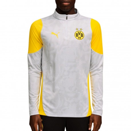 Felpa tecnica grigia allenamento Borussia Dortmund 2025/26 - Puma