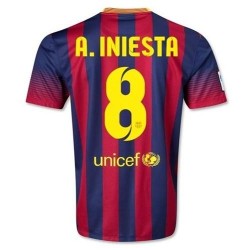 FC Barcelone domicile Football Jersey 2013/14 a. Iniesta 8-Nike