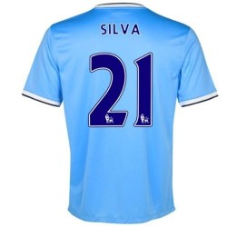 Camiseta de fútbol Manchester City Home 2013/14 Silva 21-Nike
