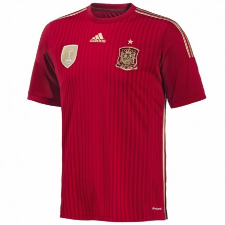 Spain Home soccer jersey 2014/15 made by Adidas