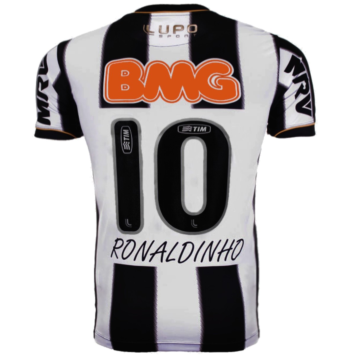 Atletico Mineiro Home soccer jersey 2013 14 Ronaldinho 10 Lupo