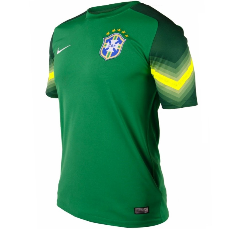 abajo Asesinar dieta Camiseta de arquero de Brasil equipo nacional local 2014/15 - Nike -  SportingPlus - Passion for Sport