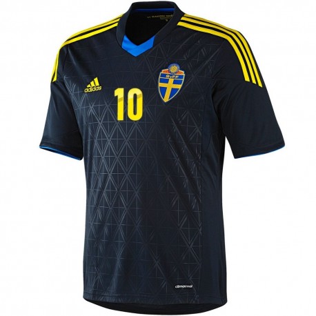 Maglia calcio nazionale Svezia Away 2013/14 Ibrahimovic 10 - Adidas