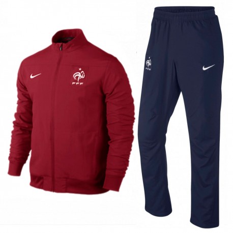 Frankreich Fussball Team Präsentation Trainingsanzug 2014/15 rot - Nike