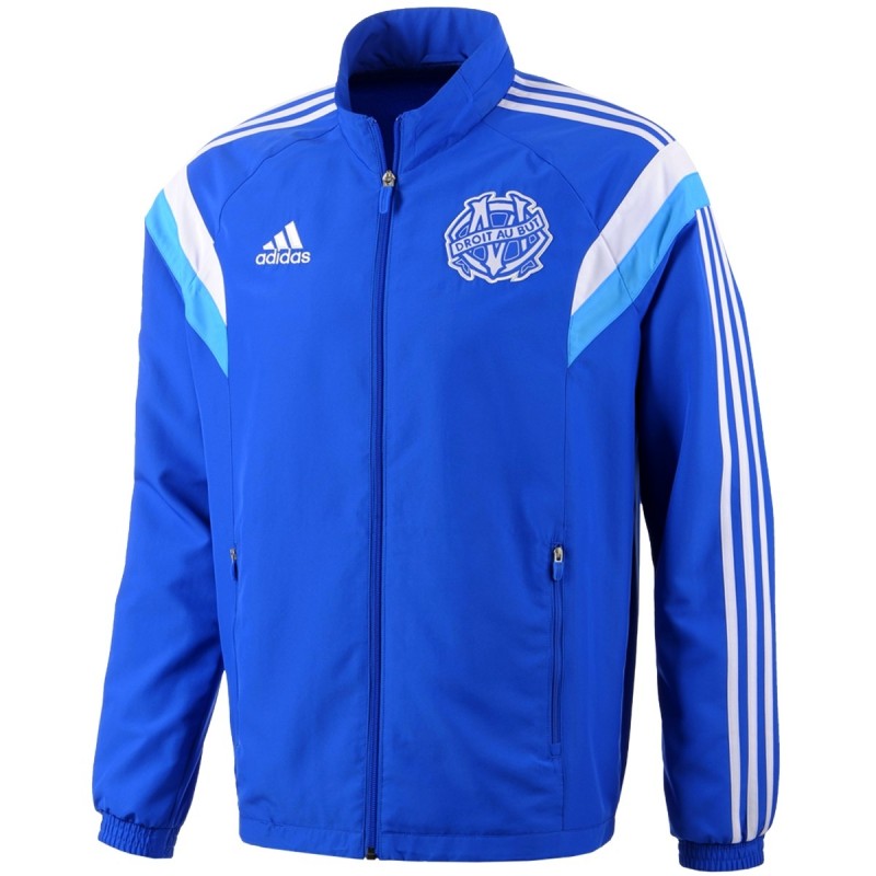 Olympique de Marseille presentation tracksuit 2014/15 blue - Adidas ...