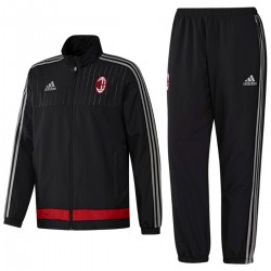 AC Milan schwarz Präsentation Trainingsanzug 2015/16 - Adidas