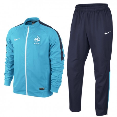 Frankreich Fussball Team Präsentation Trainingsanzug 2015/16 hellblau - Nike